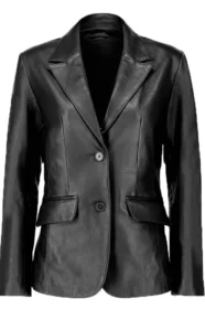 real lambskin blazers for women black leather blazer jacket black Friday