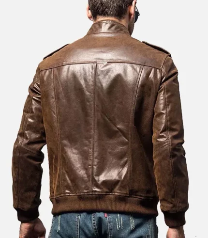 Biker Brown Genuine Leather jacket