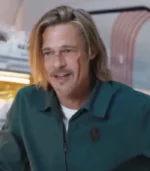 Bullet Train Brad Pitt Green Cotton Jacket
