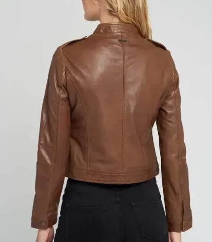 Cafe Racer Womens Leather Jacket