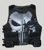 Frank Castle Black Leather The Punisher Season 2 Vest