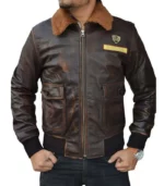 Nick brown leather jacket