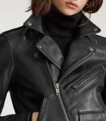 Women Black Biker Real Soft Leather Jacket