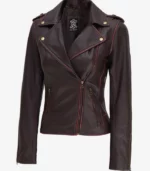 colorado womens distressed dark brown leather jacket