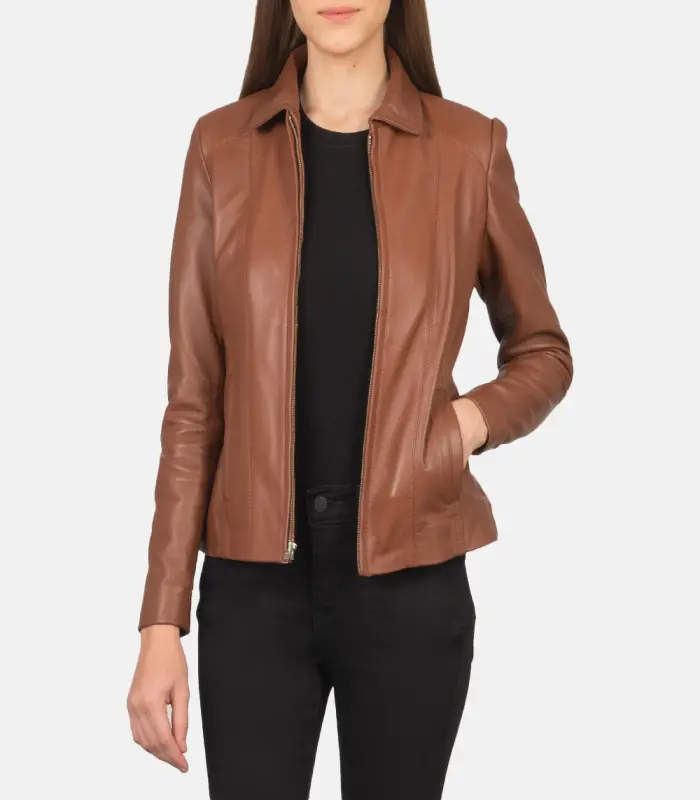 women 27s colette brown leather jacket