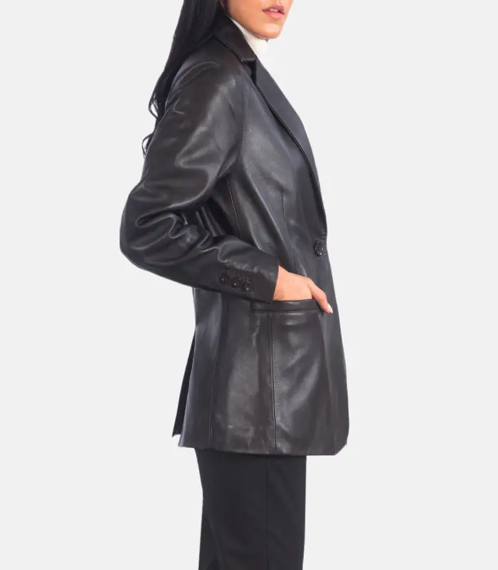 women 27s norma brown leather blazer