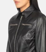 women 27s tomachi black leather jacket close